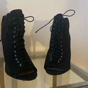 Zara Basics Open Toe Bootie